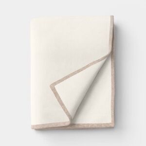 The nwt Cozy Collection Cozy Faux Cashmere Knit Throw Ivory - Threshold